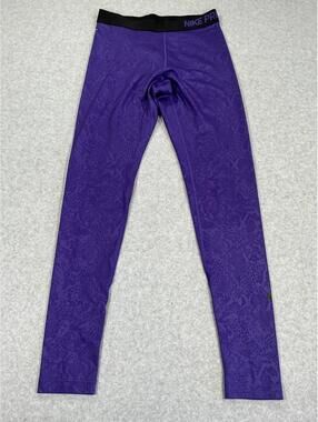 Nike Pro Dri-FIT Purple Snakeskin Compression Leggings Size M